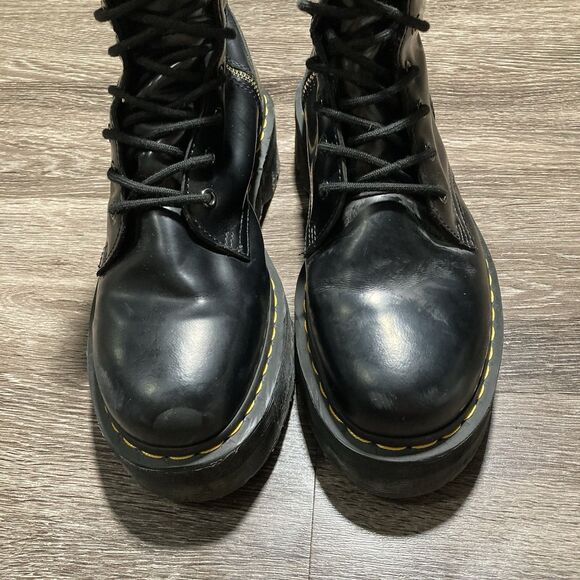 Dr. Martens Jadon Platform Black Leather Womens Boot Size 10 - Picture 6 of 13